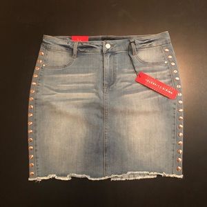 Denim Skirt w/Gold Studs